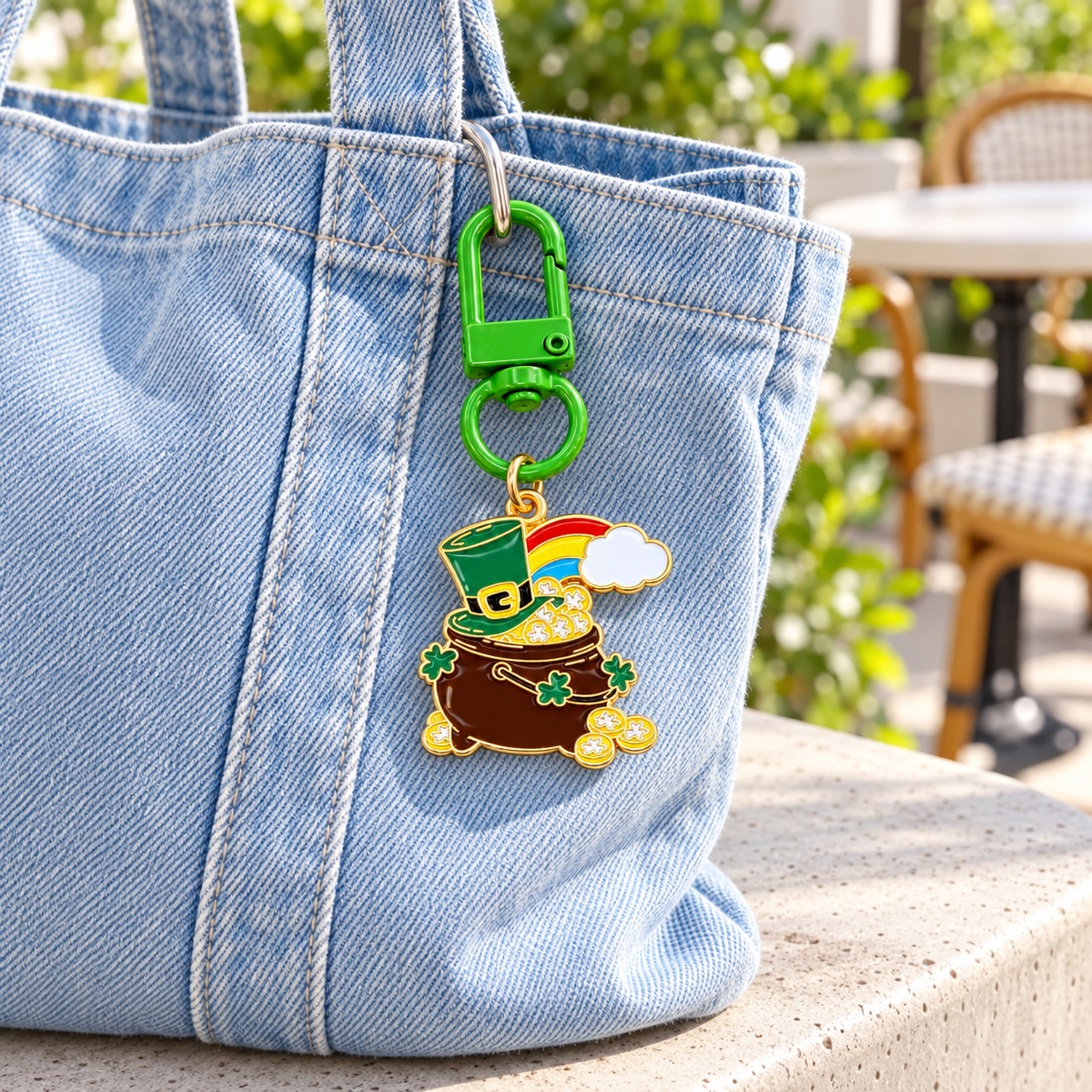 St. Patrick's Day Shamrock Keychain