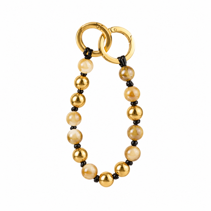 Wushi Bead Gold Bag Charm