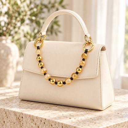 Wushi Bead Gold Bag Charm