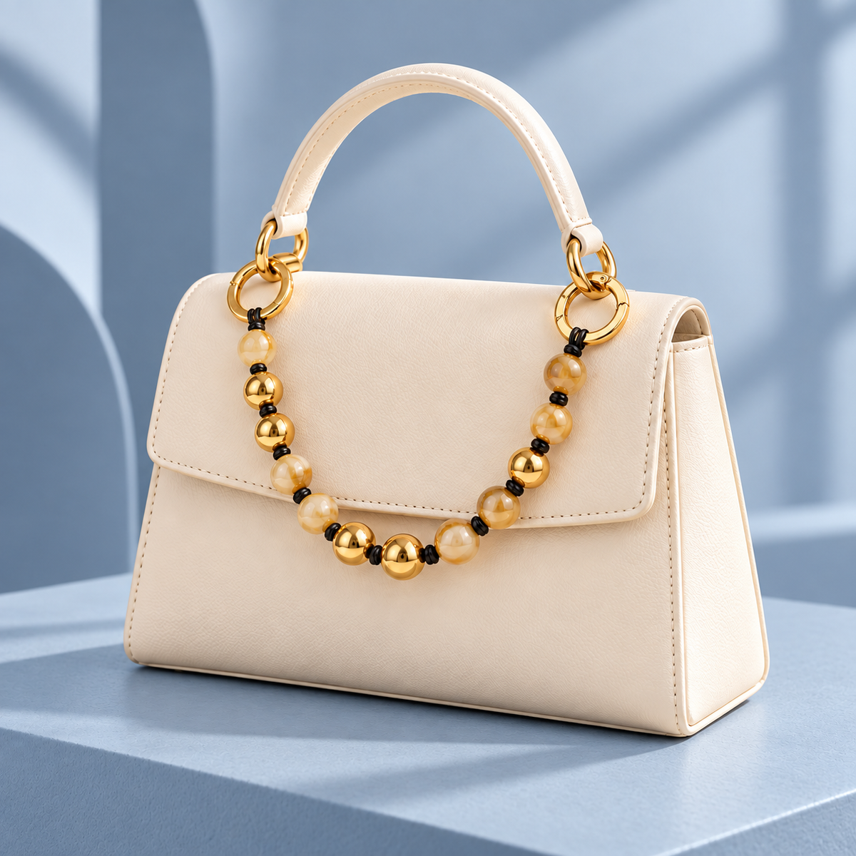 Wushi Bead Gold Bag Charm