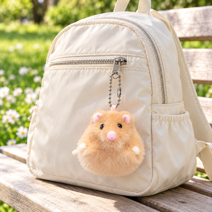 Original Little Mouse Plush Bag Charm - Khaki